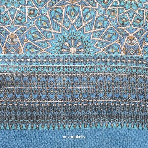 NWOT Woven Wool Scarf Blue Spain Colores de Otono - Picture 2 of 13